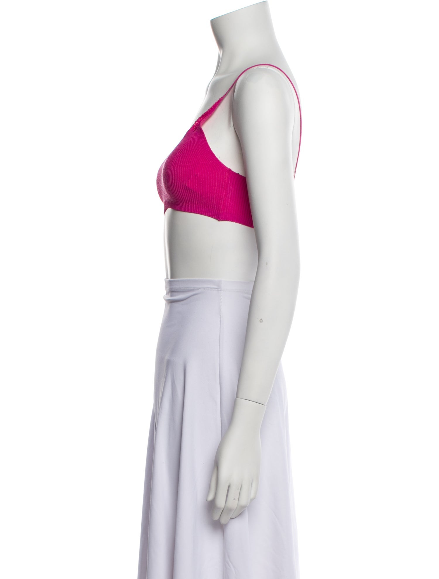 Jacquemus Scoop Neck Sleeveless Crop Top